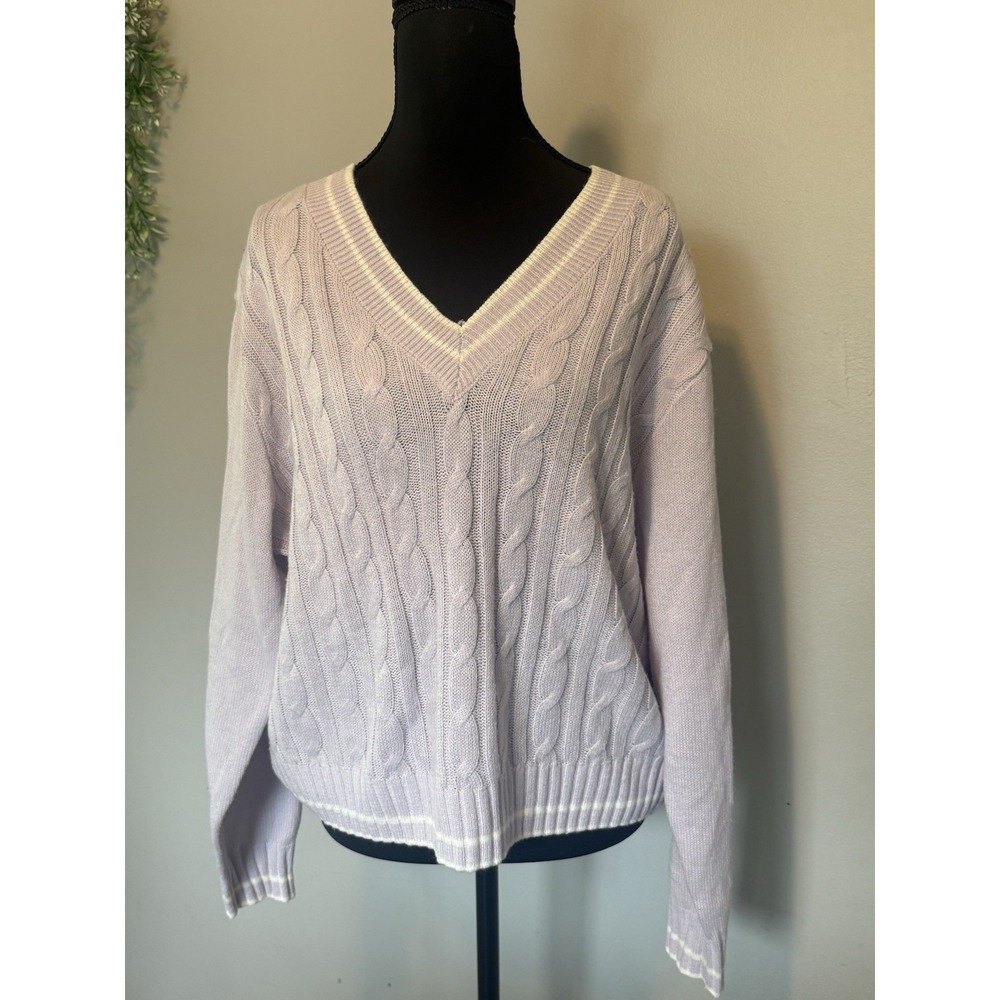 H&M Divided Purple Sweater Long Sleeve Women Size LX
